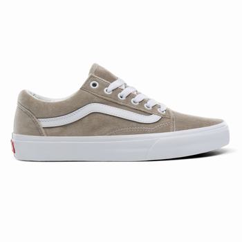 Damske Tenisky Vans Velvet Old Skool Siva/Biele VA14KXDJH